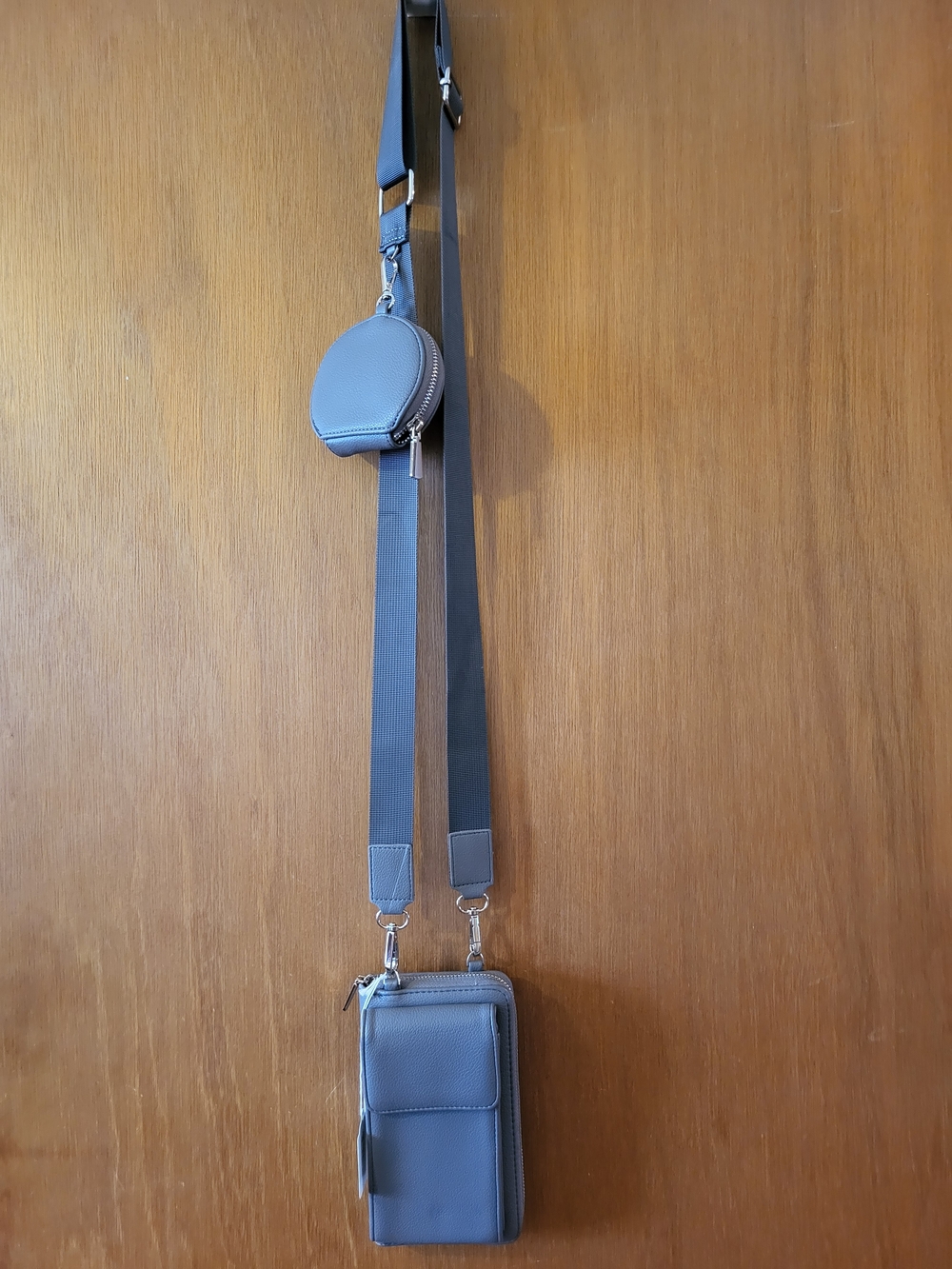 Montana West Gray Crossbody Phone Bag with Pouch